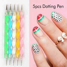 5pcs Nail Art Kit 2 way Dotting Tool