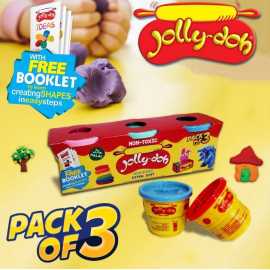 Non Toxic Soft Jolly Doh - 3 Pack