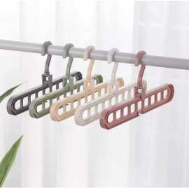 Pack of 5 - Multi port 360 Rotation Plastic Storage Clothes Hanger