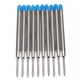 Pack of 10 - Blue Ballpoint Pen Refills With Ink Blue