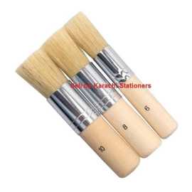 3 Pcs Keep Smiling Wooden Stencil Brushes for Art