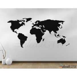 Chalkboard World Map Wall Sticker with 2 chalks