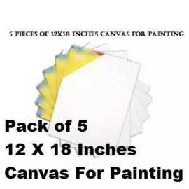 5 Pieces Of 12 X 18 Inches Canvas For Painting