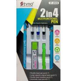 2 in 4 Multifunctional Pen Erasable Gel Pen 0.7mm