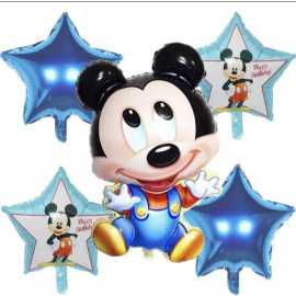 5pcs Mickey Mouse Happy birthday foil balloons Set