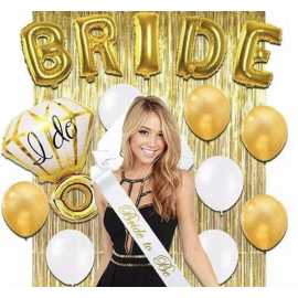 Bridal shower foil balloons set