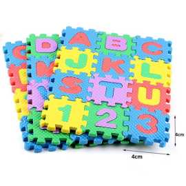 36Pcs Set 4Cmx4Cm Alphabet Letters Numbers Puzzle
