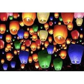 Pack of 10 - Sky Flying Lantern fire balloon For Parties