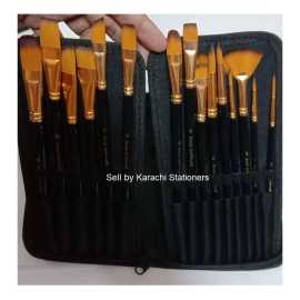 15 Pcs Multi shapes Artist Paint Brush Set