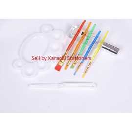 Painting Brush Palette Knife & Color - Set of 7 PCS