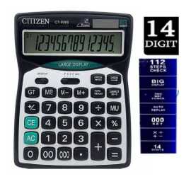 CT 9300 Desktop Calculator Solar Dual Power 14-bit Large Display