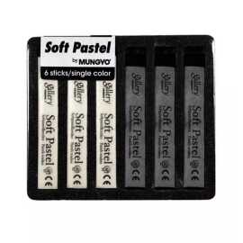 Mungyo Soft Pastels Chalk White and Black
