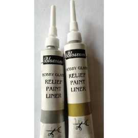Glass Paint outliner Golden and Silver