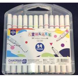 Set of 24 Twin Tip Fine and Broad Tip sketch double headed art marker