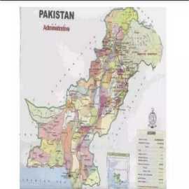 Pakistan Map size 28inch x 40inch - 1 Piece