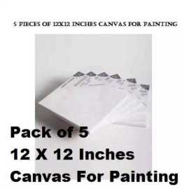 5 Pieces Of 12 X 12 Inches Canvas For Painting
