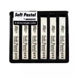 Mungyo Soft Pastels Chalk White - Pack of 6