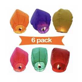 Pack of 6 - Sky Flying Lantern fire balloon For Parties