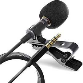 Generic 3.5mm Clip Microphone Collar Mike for Voice Recording
