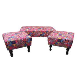 Modern 4 Seater  Puffy Sets 3D Fabric Print