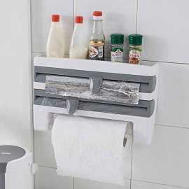 Wall roll holder Foil and Film Holder Kitchen Cling Film Dispenser