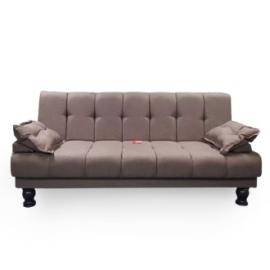 Galaxy Sofa Cum Bed Imported Jute Fabric Brown Colour Armless Compact Living Spaces