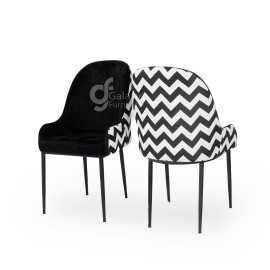 Fabric designers and comfortable black and white colors chairs