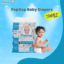 PopGop Baby Diapers Small Size 2 For 3-6 KG - Pack of 48 Pcs