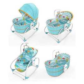 Mastela 5 In 1 Rocker, Bouncer Chair With Removable Bassinet 6038 (Blue)