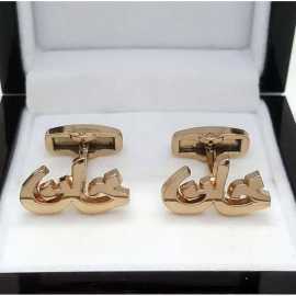 Beautiful Design Golden Men's Cufflinks Metal Body - 1 PairBeautiful Design Golden Men's Cufflinks Metal Body - 1 Pair