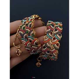 Beautifully design Women Openable Bangles Pair - Multi Color