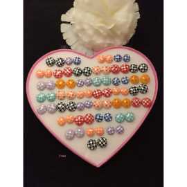 36 Pairs Set Fashion Earrings for Women with Box