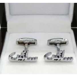 Beautiful Design Silver Men's Cufflinks Metal Body - 1 Pair