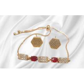 Beautiful Design Choker Necklace with Earing Set