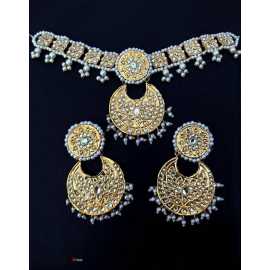 Beautiful Design Choker Necklace With Earring Jewellery Set