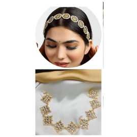 Fashionable Beautiful Golden Matha Patti for WomenFashionable Beautiful Golden Matha Patti for Women
