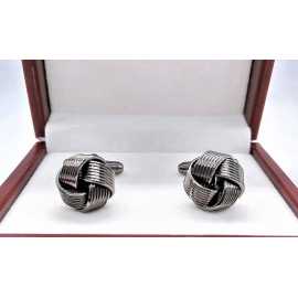 Beautiful Design Black Knot Cufflinks For Men's - 1 Pair
