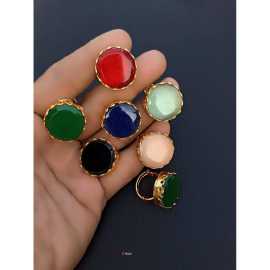 Beautiful Design Adjustable Oval Shape Stone Ring - 1 Piece