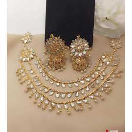 Beautiful Choker Necklace With jhomki Jewellery Set