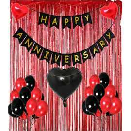 Happy Anniversary Red & Yellow Decoration Set