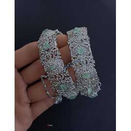 Beautiful Women Silver Bangles for Wedding & Party - 03