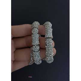 Beautiful Women Silver Bangles for Wedding & Party - 04