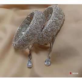 Beautiful Women Silver Bangles for Wedding & Party - 02