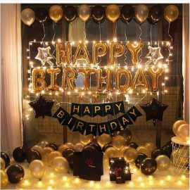 Glossy Happy Birthday Theme Decoration Balloons Set