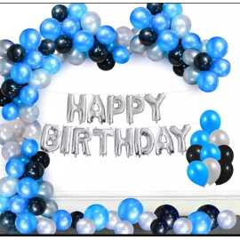 51 PCS Happy Birthday Foil Metallic Balloons Set