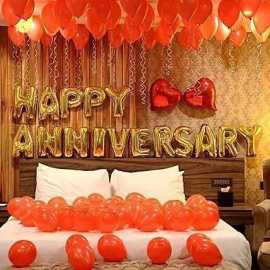 Happy Anniversary Foil Decoration Balloons With foil heart Set