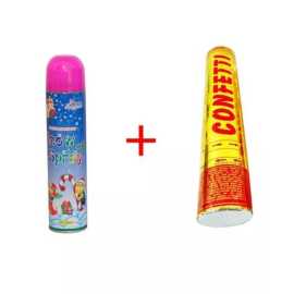 Party Popper With Snow Spray Combo Deal For Birthday