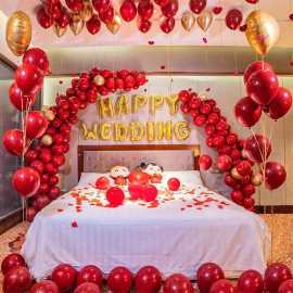 Pack Of 100 Pcs Shining Red Balloons Set For Birthday Party