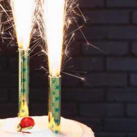 Pack Of 6 Sparkling Candles For Birthday Cake
