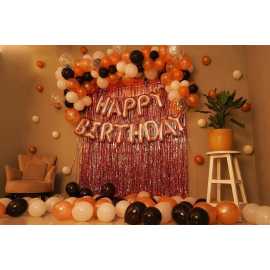 Elegant Birthday Rose Gold Theme Decorations Balloons